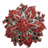 Broche bloem rood