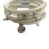 Armbandenset wit leer met magneetsluiting