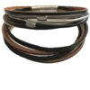 Armbandenset zwart met magneetsluiting