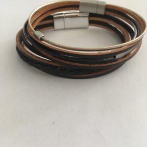 Armbandenset zwart met magneetsluiting