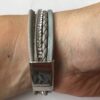 Leren armband grijs met magneetsluiting
