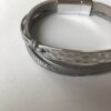 Leren armband grijs met magneetsluiting
