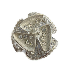 Broche bloem strass