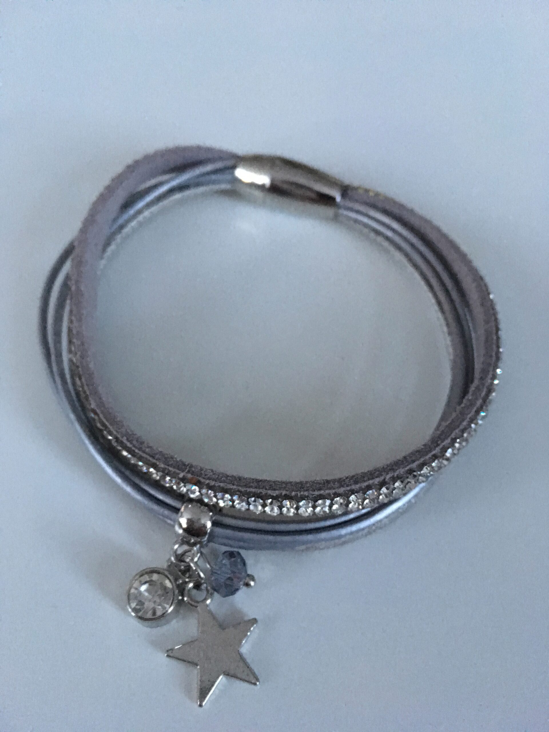 Armbandenset XL grijs met magneetsluiting