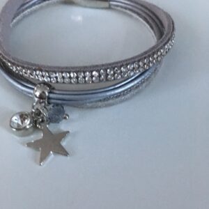 Armbandenset XL grijs met magneetsluiting