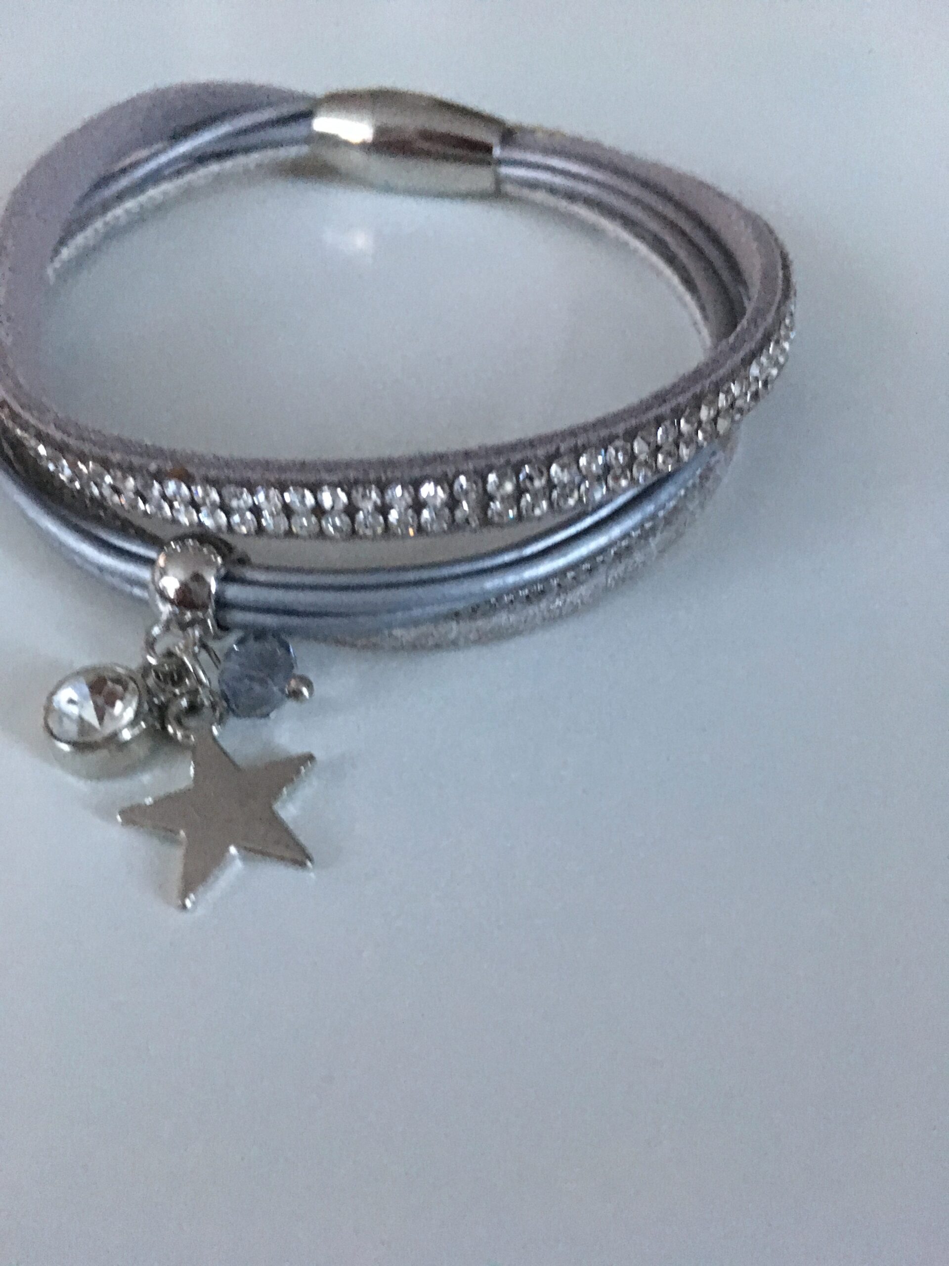 Armbandenset XL grijs met magneetsluiting