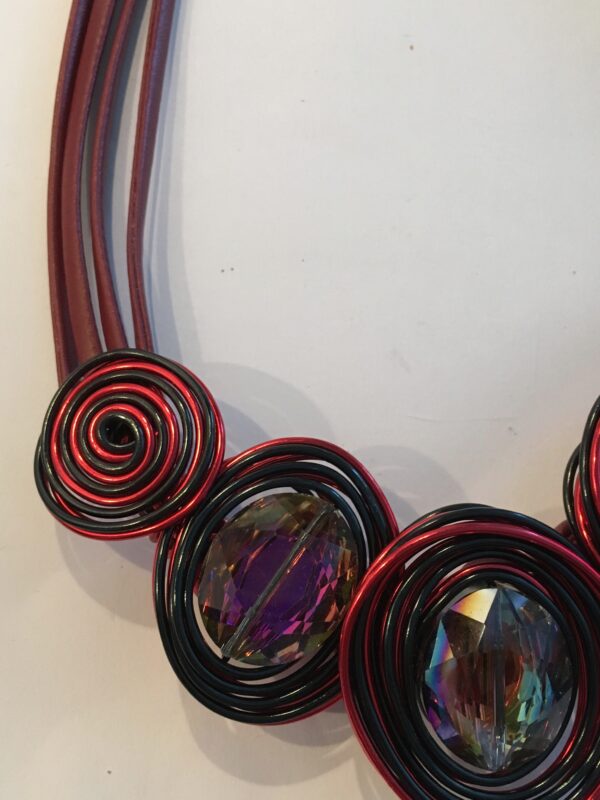 Aluminiumketting rood zwart
