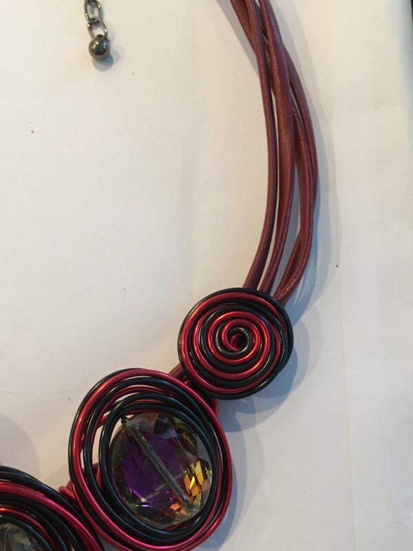 Aluminiumketting rood zwart - Afbeelding 5