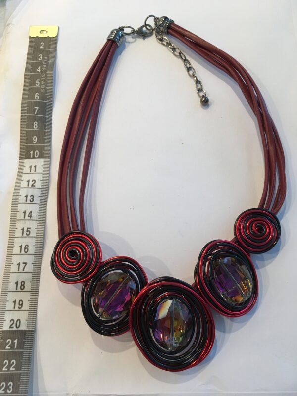 Aluminiumketting rood zwart - Afbeelding 6