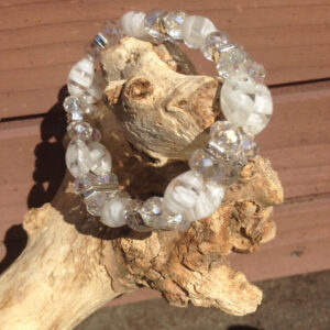 Armband wit met strass