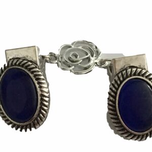 Vestclip blauw bloem
