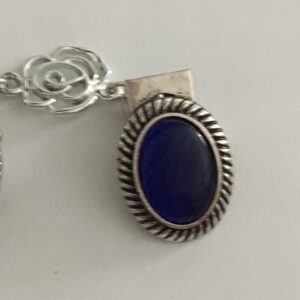 Vestclip blauw bloem