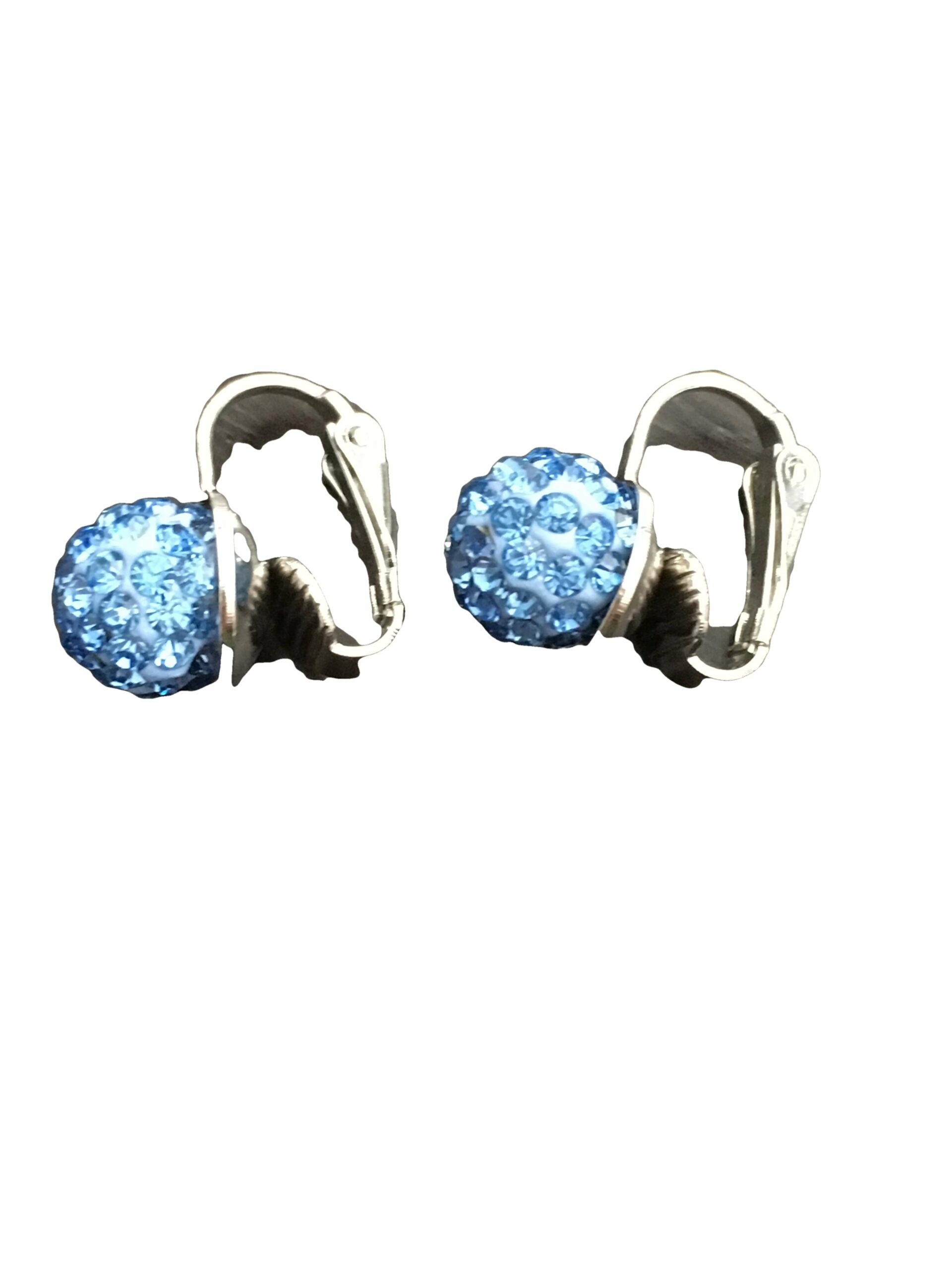 Clipoorbel blauw strass