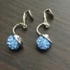 Clipoorbel blauw strass - Afbeelding 2