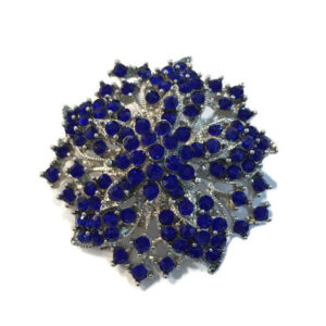 Broche bloem blauw