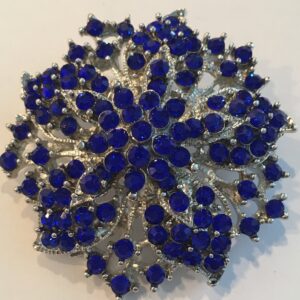 Broche bloem blauw