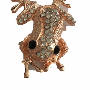 Broche kikker rosekleurig