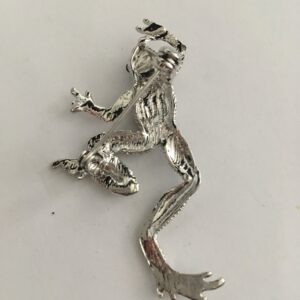 Alternative view of Broche kikker zilverkleurig