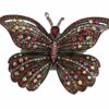 Broche vlinder groot roze paars