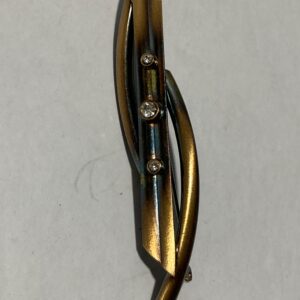 Broche bronskleurig met strass