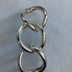 Alternative view of Broche zilverkleurig 3 gevlochten rondjes