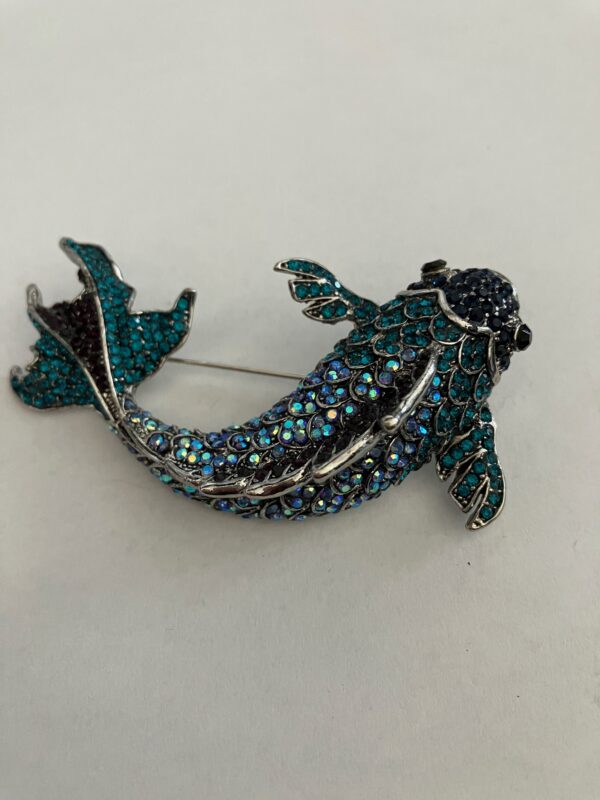Broche blauwe vis groot - Afbeelding 3
