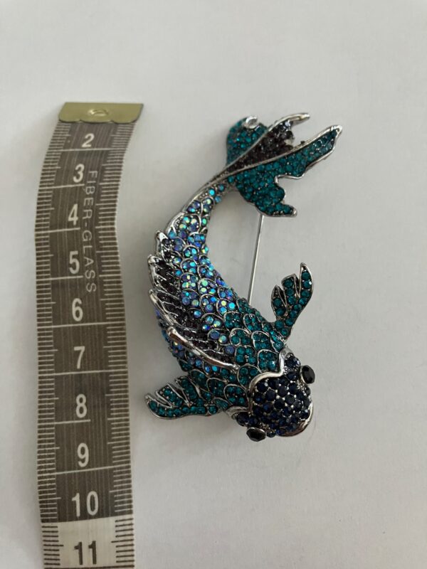 Broche blauwe vis groot - Afbeelding 4