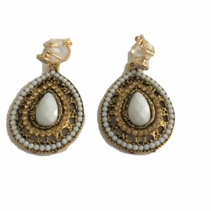 Clipoorbel hanger goudkleurig wit