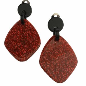 Clipoorbel hangend rood zilverkleur