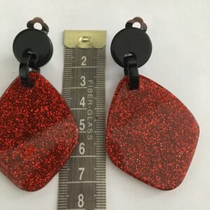 Clipoorbel hangend rood zilverkleur