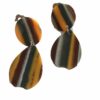 Clipoorbel hanger bruin geel wit