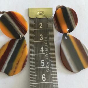 Clipoorbel hanger bruin geel wit