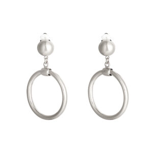 Clipoorbel creool zilverkleurig klein