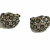 Clipoorbel rond met strass zilverkleurig