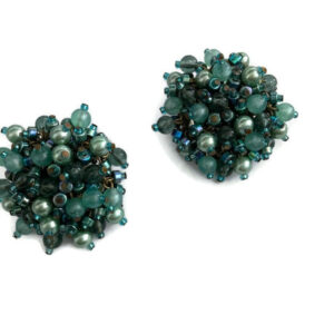 Clipoorbel gevlochten turquoise