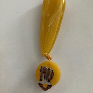 Clipoorbel hanger geel druppel