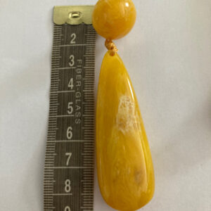 Clipoorbel hanger geel druppel