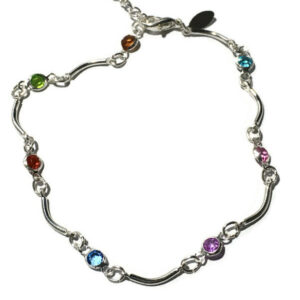 Enkelbandje gekleurd met buisjes