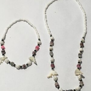 Enkelbandje met schelp met bijpassende ketting