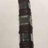 Heren armband bruin leer met schuifsluiting 24 cm
