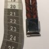 Heren armband bruin leer met schuifsluiting 24 cm
