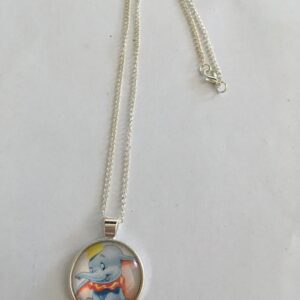 Ketting zilverkleurig met olifanten hanger (dombo)