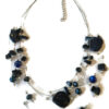 Ketting laagjes blauw met schelpkralen