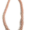 Ketting gevlochten roze/zalm met wit
