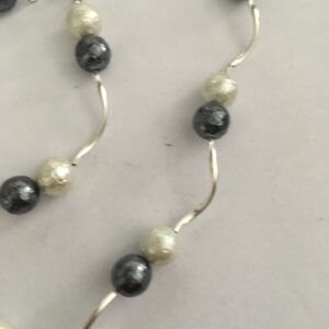 Sieradenset ijsparels grijs (ketting, armband en oorbellen)