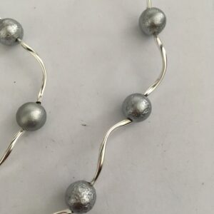 Sieradenset ijsparels grijs (ketting, armband en oorbellen)