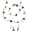 Sieradenset crackle (ketting, armband en oorbellen)
