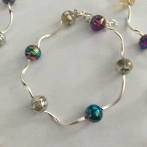 Sieradenset crackle (ketting, armband en oorbellen)