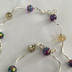 Sieradenset crackle (ketting, armband en oorbellen)