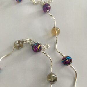 Sieradenset crackle (ketting, armband en oorbellen)